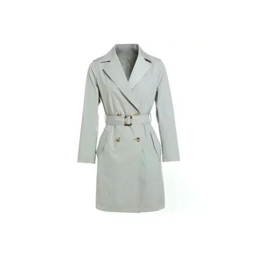 QIAOWANNI Аргула Зеленый Женский Тренч