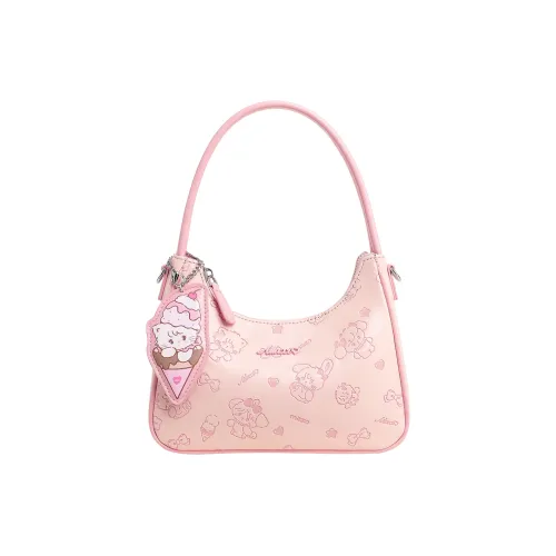 AILUXI Сумка через плечо из синтетической кожи женская цвет вишневый цветок розовый