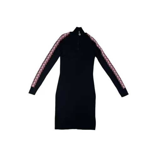 CHANEL 20N Длинное платье с длинными рукавами женское черное