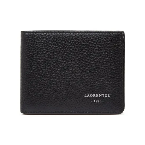 Old Man's Head Кожаный кошелек из коровьей кожи мужской черный синий