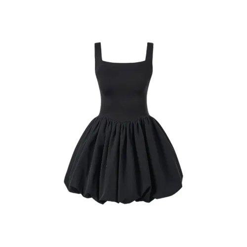 POPO.INFO Черные Женские Платья без рукавов