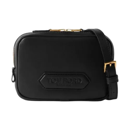 TF Коровья кожа Курьерская сумка Сумка через плечо Маленькая Мужская Черная