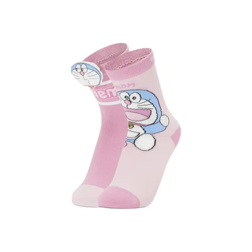Skechers Kids x Doraemon Совместный модель Носки 2 упаковки Autumn Begonia Розовый Вишневый цветок Розовый Детский