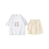 Белый (M Girlish Butterfly) + Молочный Белый (M Girlish Butterfly Pants Logo)