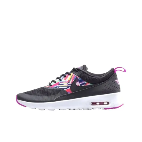 Nike Air Max THEA Abrasion Resistant Низкий Топ Детские Лайфстайл Кроссовки Черные Подростки