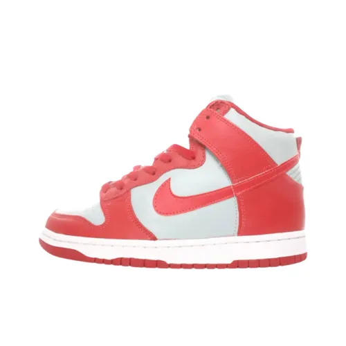 Nike Dunk Slip-Resistant Abrasion-Resistant High Top Skateboard Shoes Men's Red White
