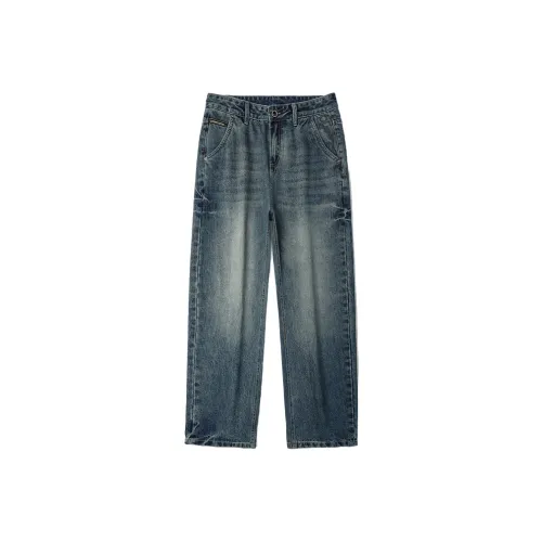 Go it alone Ностальгический синий Унисекс Джинсы