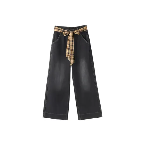 IQC Черно-серая клетка Женские Джинсы