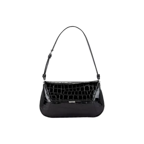 AMINA MUADDI Лакированная кожа Сумка через плечо Мини Женская Черная