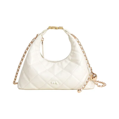 Miao Di Сумка через плечо из коровьей кожи маленькая сумка женский молочный цвет