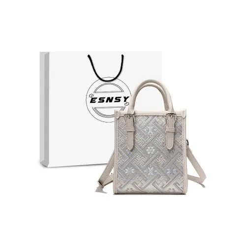 ESNSY Zhuangjin Сумка Стандартная Женская Экрю Броде Фиолетовый