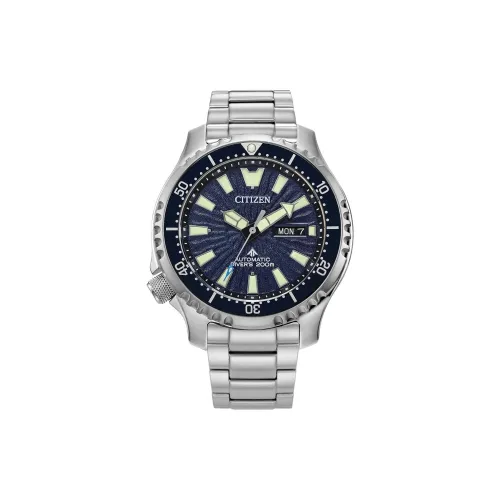 CITIZEN Collection Автоматический Механический Механизм Нержавеющая Сталь Ремешок Часы 44 мм Мужские Часы Синий Циферблат