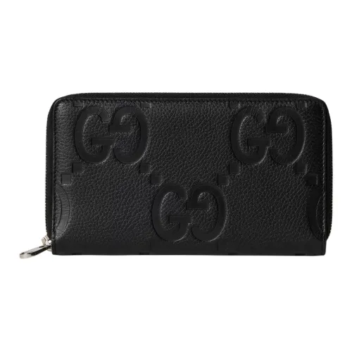 GUCCI Jumbo GG Кожа Кошелек Мини Женский Темно-красный и Бежевый