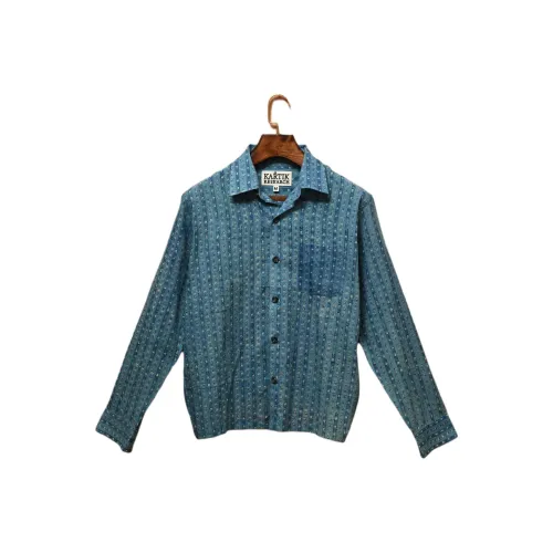 KARTIK RESEARCH Blue Men's Shirts  
KARTIK RESEARCH Синий Мужские Рубашки
