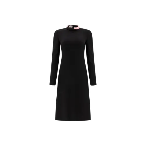 EMILIO PUCCI Длинное платье с длинными рукавами женское черное