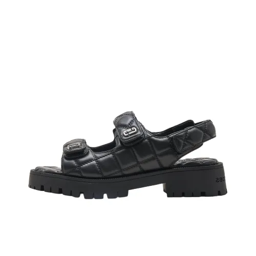 MARC JACOBS Sunny Sport One Strap Sandals 4CM Women's Black MARC JACOBS Sunny Sport One Ремешок Сандалии 4CM Женские Черные