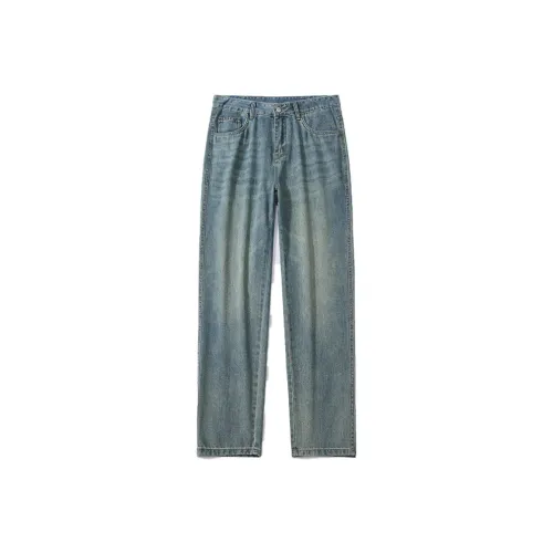 Go it alone Винтажные синие унисекс джинсы