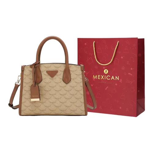 MEXICAN Полиуретан Сумка через плечо Сумка Обычная Женская Жженый чайный коричневый Шампанское Миндальный белый