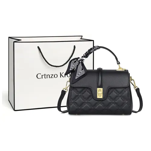 Crtnzo Kroez Сумка через плечо из коровьей кожи сумка обычная женская абрикосовая черная