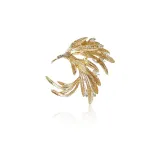 Брошь "Золотой градиентный феникс"