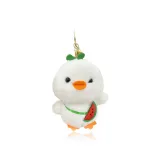 Милый и очаровательный утенок, белый