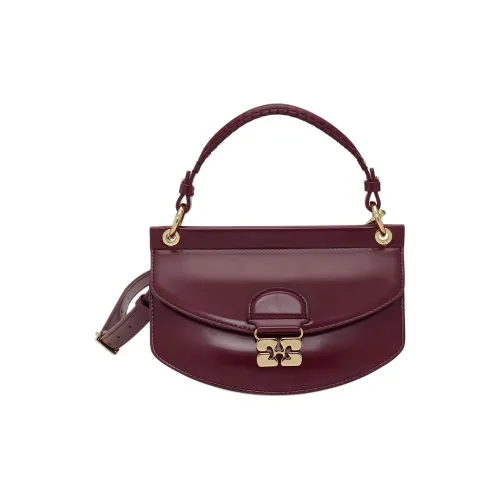 GANNI Полиуретан Сумка Мини Женская Бордовая