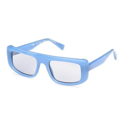 GUESS Воздействие Литья Прямоугольные Солнцезащитные очки Унисекс Light Синий