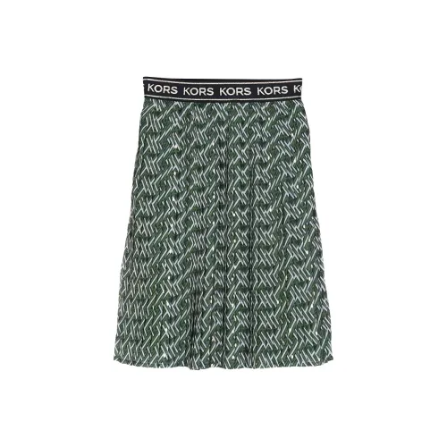 MICHAEL KORS Узор Полный принт Эластичный пояс Укороченная юбка Детская Темный лес Зеленый