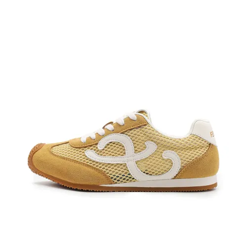 Feiyue Casual Низкий Топ Бежевый Желтый Женские
