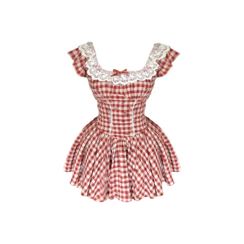 COSYISM Короткое платье с короткими рукавами женское