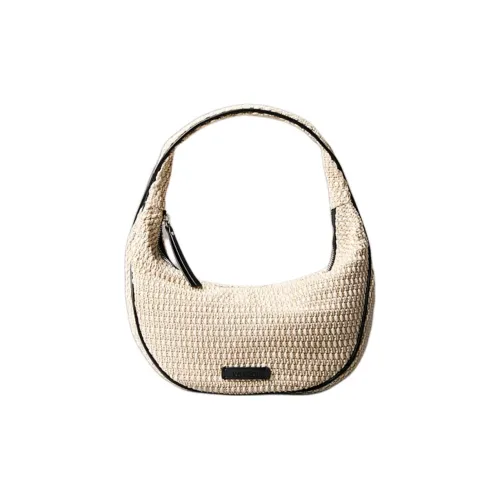 CALVIN KLEIN Raffia Плетеная Сумка через плечо Женская Бежевая