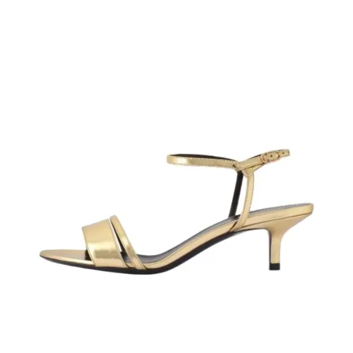 CELINE Kitten One Strap Sandals 5cm Women's Gold