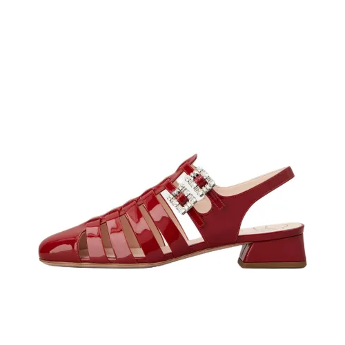 Roger Vivier Very Vivier Сандалии в римском стиле Женские Красный