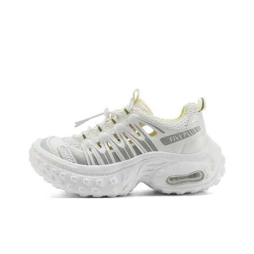 FIVE PLUS Slip-resistant Abrasion-resistant Low Top Footwear Women's Yellow FIVE PLUS Противоскользящие Аbrasion-resistant Низкие Кроссовки Женские Желтые