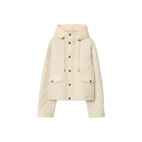 Burberry SS25 Хлопковый пуховик Женский Бежевый