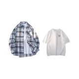 Черный и белый футболка