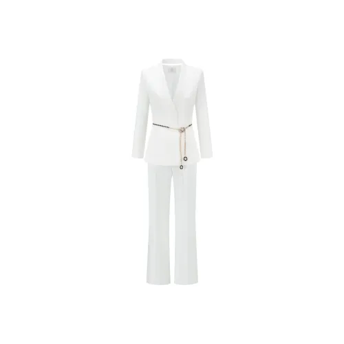 ONE SHALLOW Коробка Бизнес Костюм Женская Белая