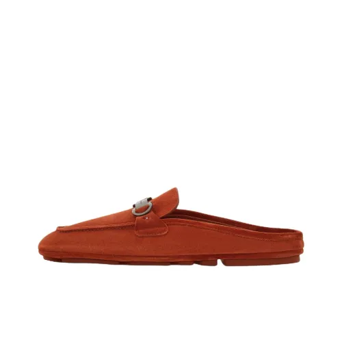 Ferragamo Gancini Резиновая подошва Домашние тапочки Мужские Кирпично-красные