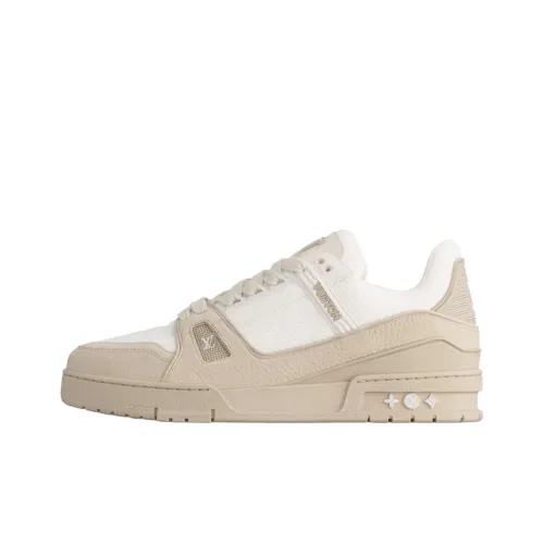 LOUIS VUITTON Тренер Low Топ Скейтборд Кроссовки Мужские Бежевые