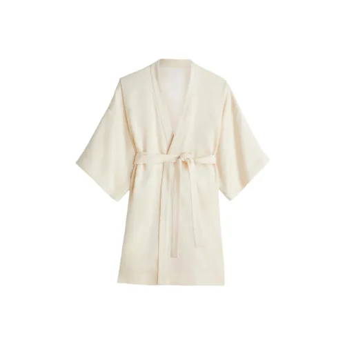 Phoebe Philo Крем Женские Короткие Платья с Рукавами