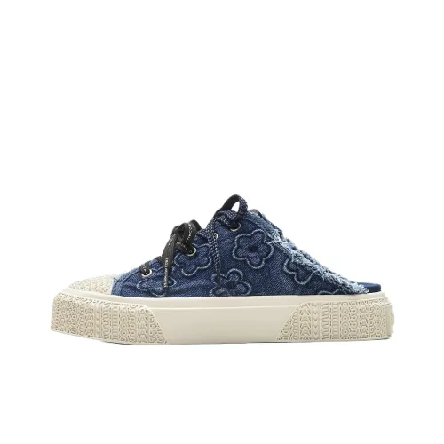 MARC JACOBS Daisies Резиновая подошва Домашние тапочки 3,5 см Женские Синие