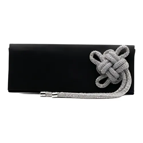 KARA Кристальный Сатин Клатч Женские Черный