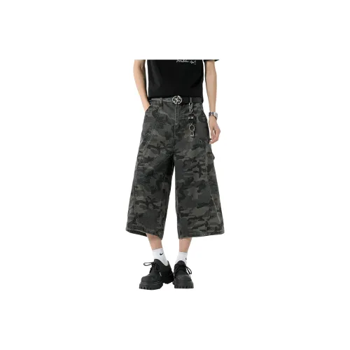 XUJIA Камуфляж Унисекс Джинсовые шорты