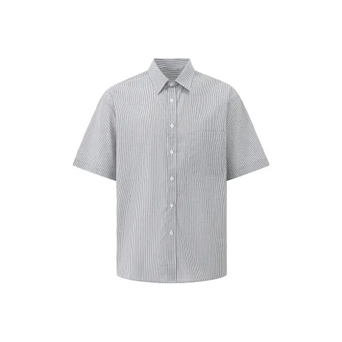 MRCYC Летняя короткая рубашка с короткими рукавами унисекс серого цвета