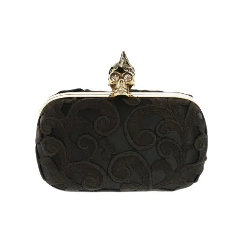 Alexander McQueen Сатин Клатч Женский Черный