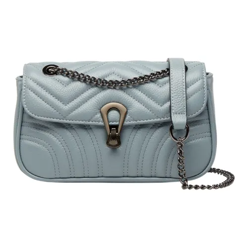 ZOOLER Сумка через плечо из натуральной коровьей кожи Женская Черный Экрю Пыльно-синий