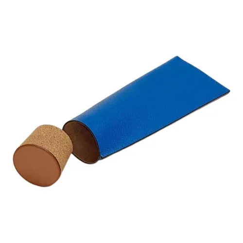 HERMES Чехол для очков из телячьей кожи унисекс королевский синий