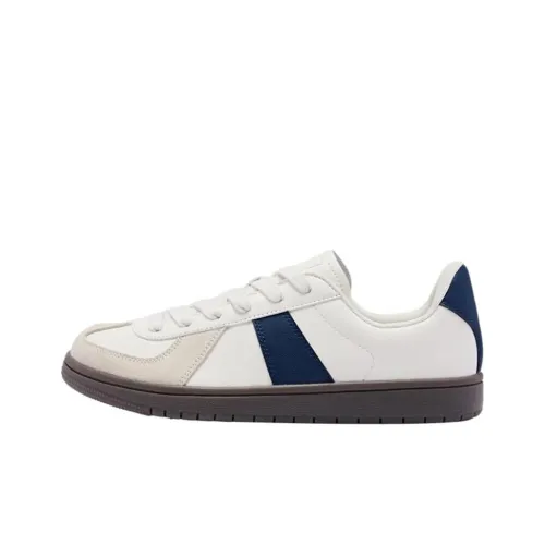 QIAODAN Покрытие Баланс Ударостойкость Легкий Низкий Топ Скейтборд Кроссовки Мужские Белый Синий