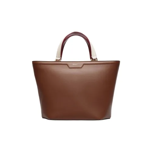 BALLY Code Коровья кожа Тоут Сумка Сумка для покупок Сумка Маленькая Женская Коричневая