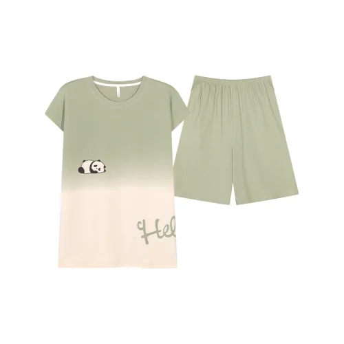 Pretty Lady Пижамный комплект Мужской Зеленый Абрикос